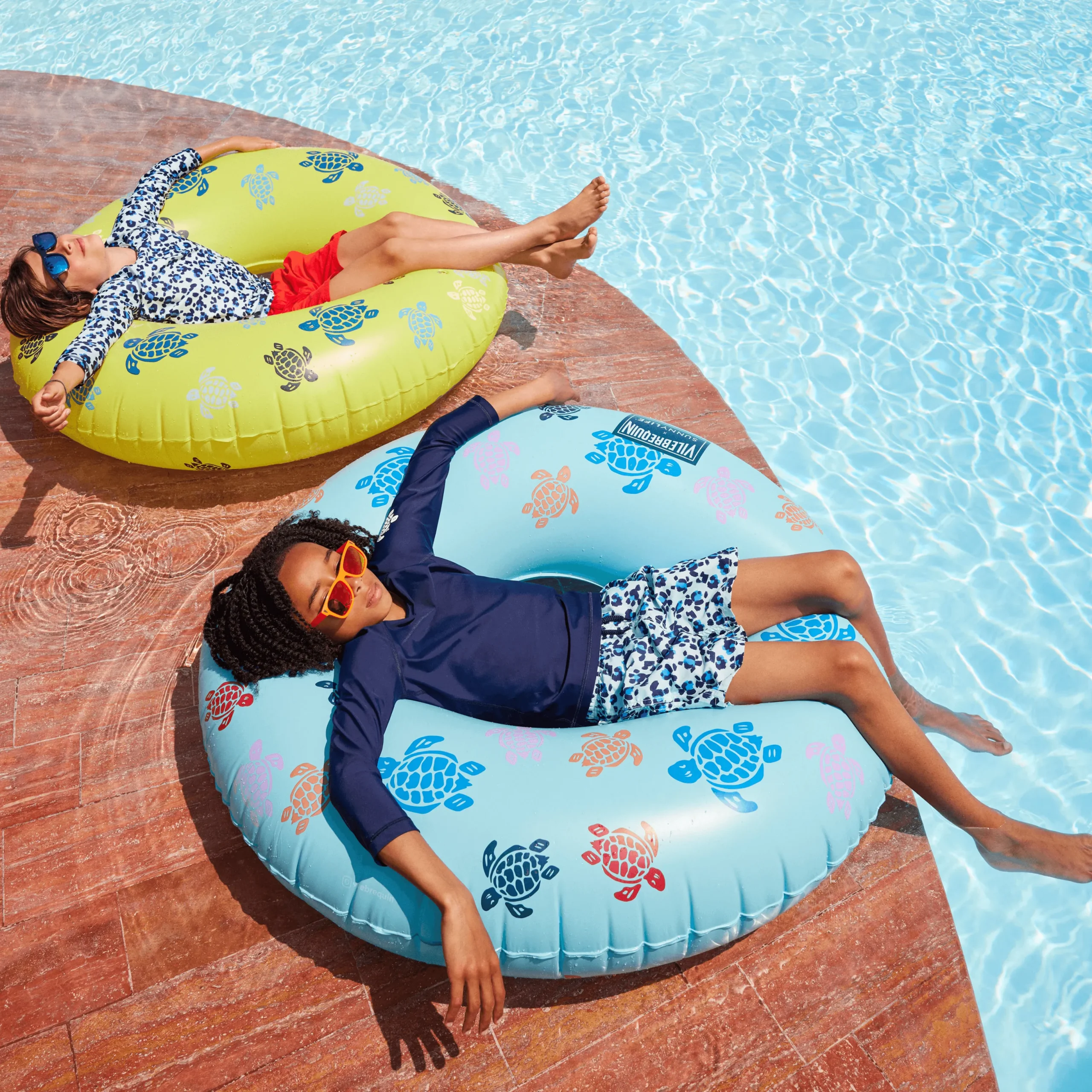 Best Vilebrequin Kids Rashguard Turtles Leopard Thalassa/Blue