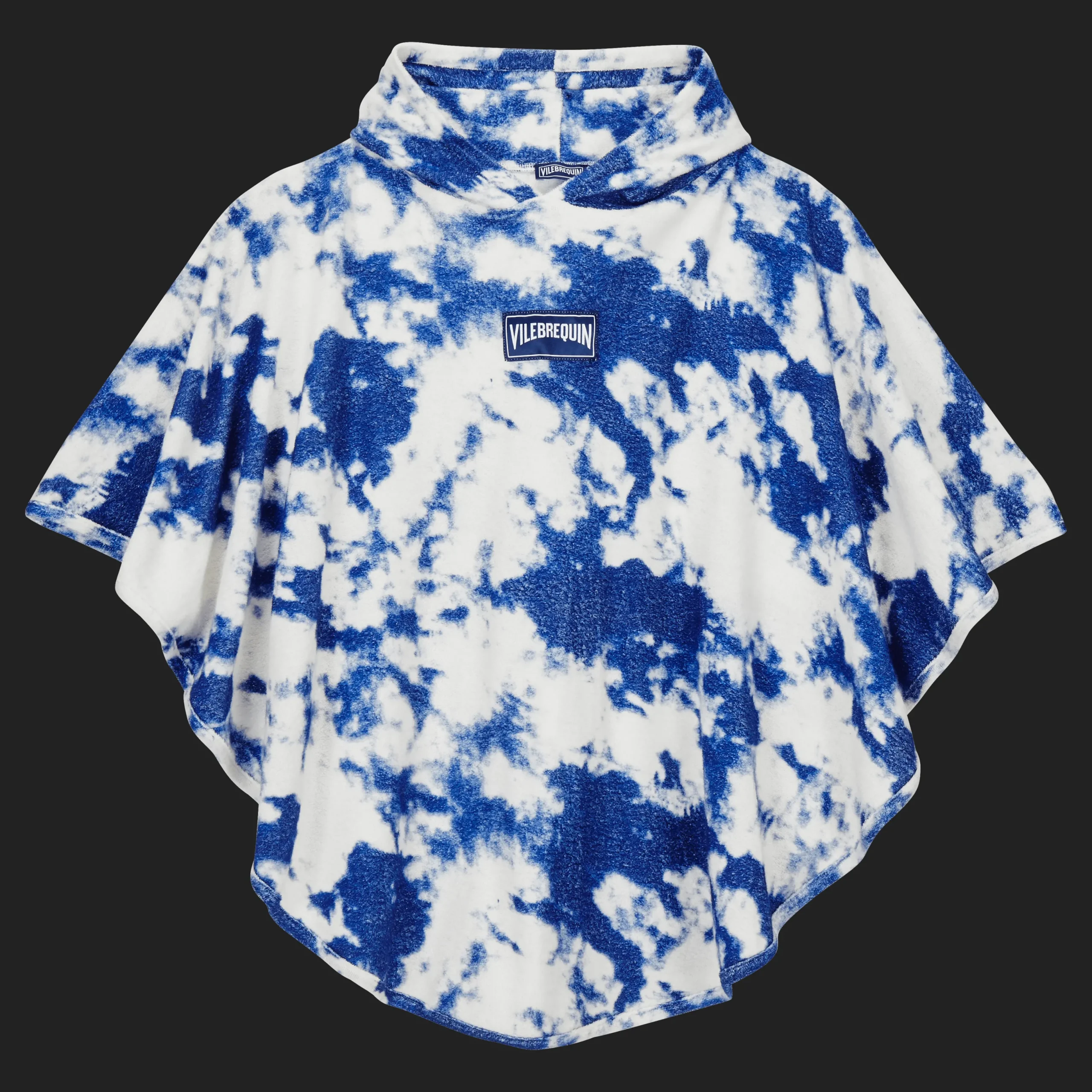 New Vilebrequin Kids Terry Poncho Tie & Dye Navy/Blue