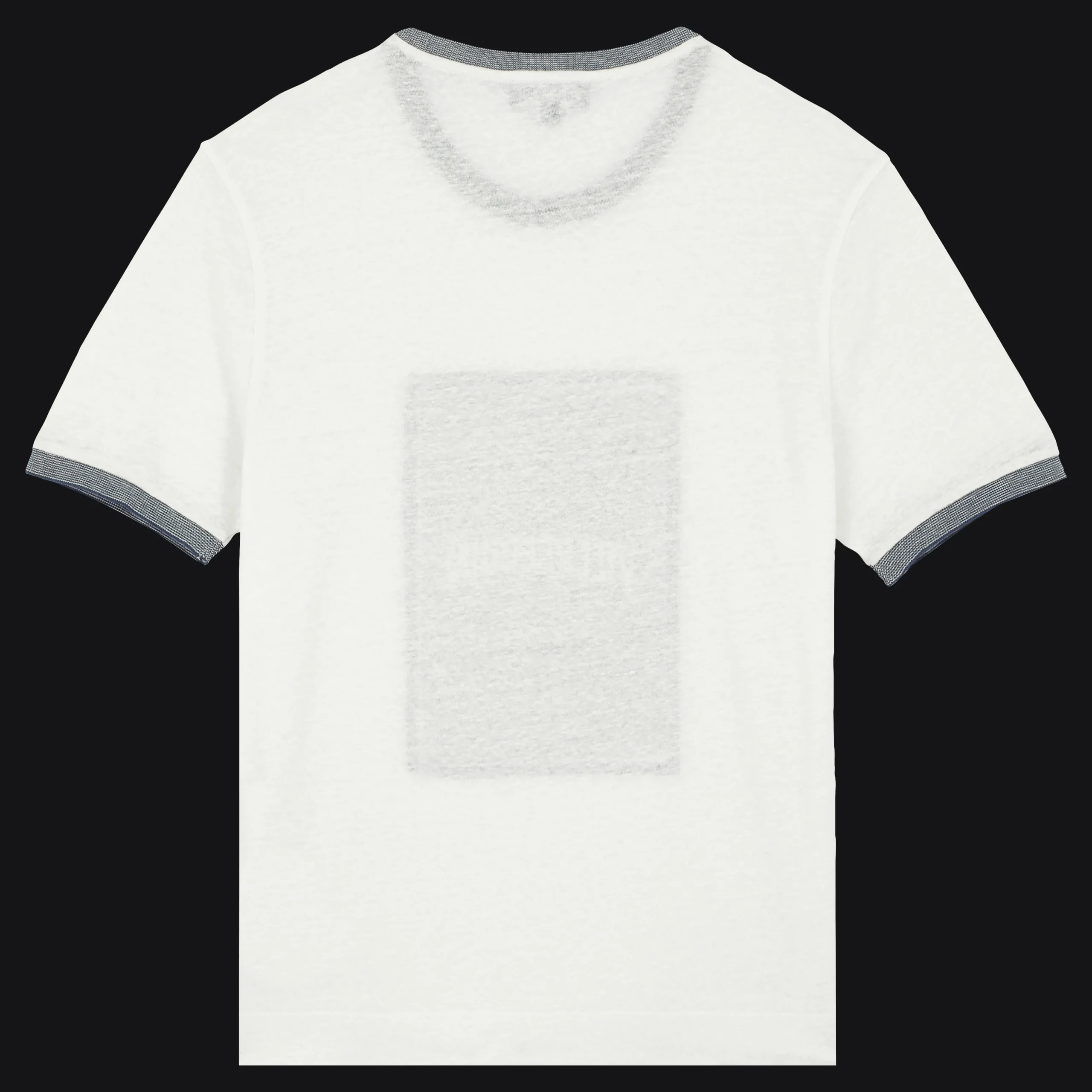 Outlet Vilebrequin Linen Men T-Shirt Poulpes Bicolores Off White/White