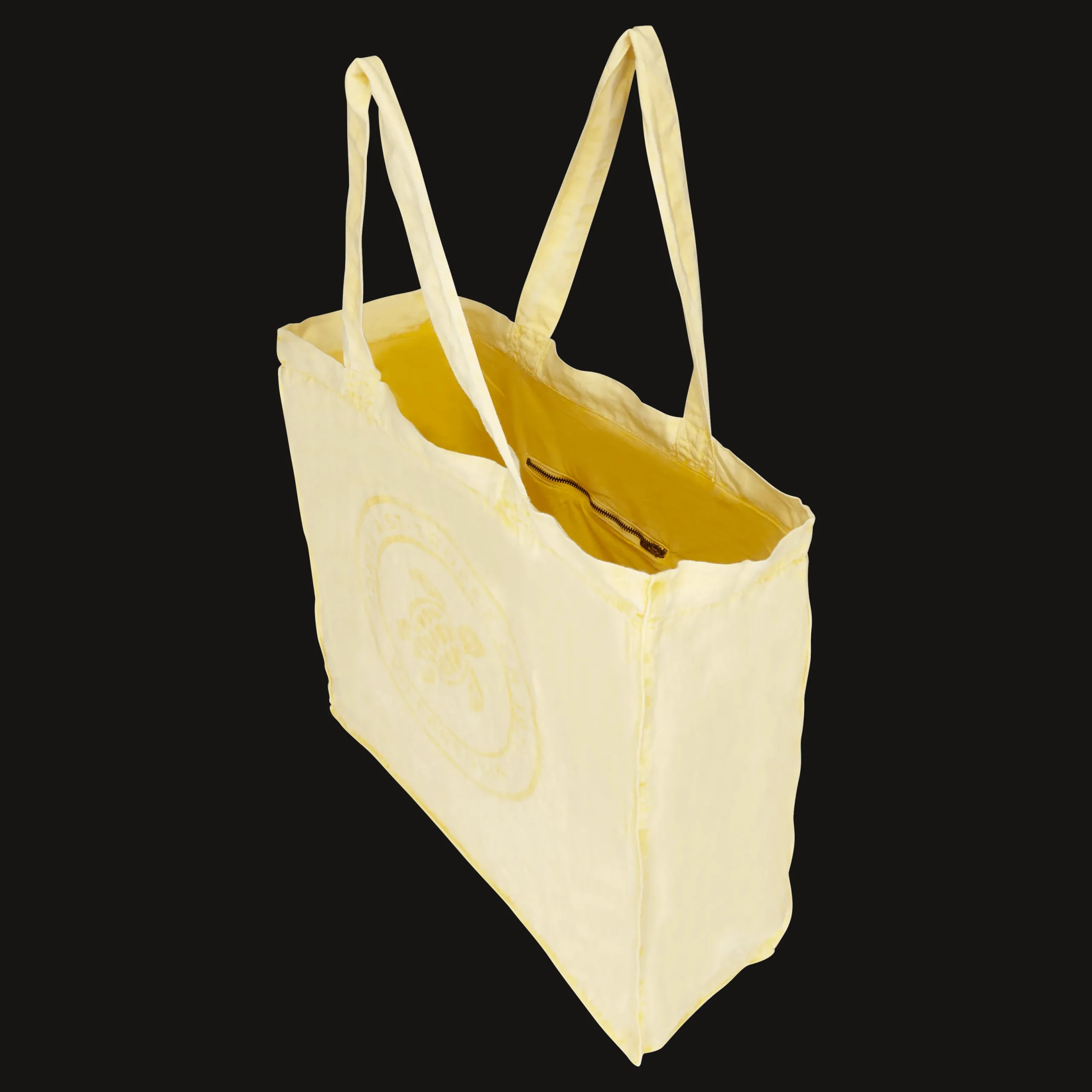 Store Vilebrequin Linen Turtle Unisex Tote Bag Mineral Dye Genet/Yellow