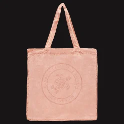 Hot Vilebrequin Linen Turtle Unisex Tote Bag Mineral Dye Pottery/Orange