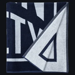 New Vilebrequin Logo Beach Towel - X Highsnobiety Deep Blue/Blue