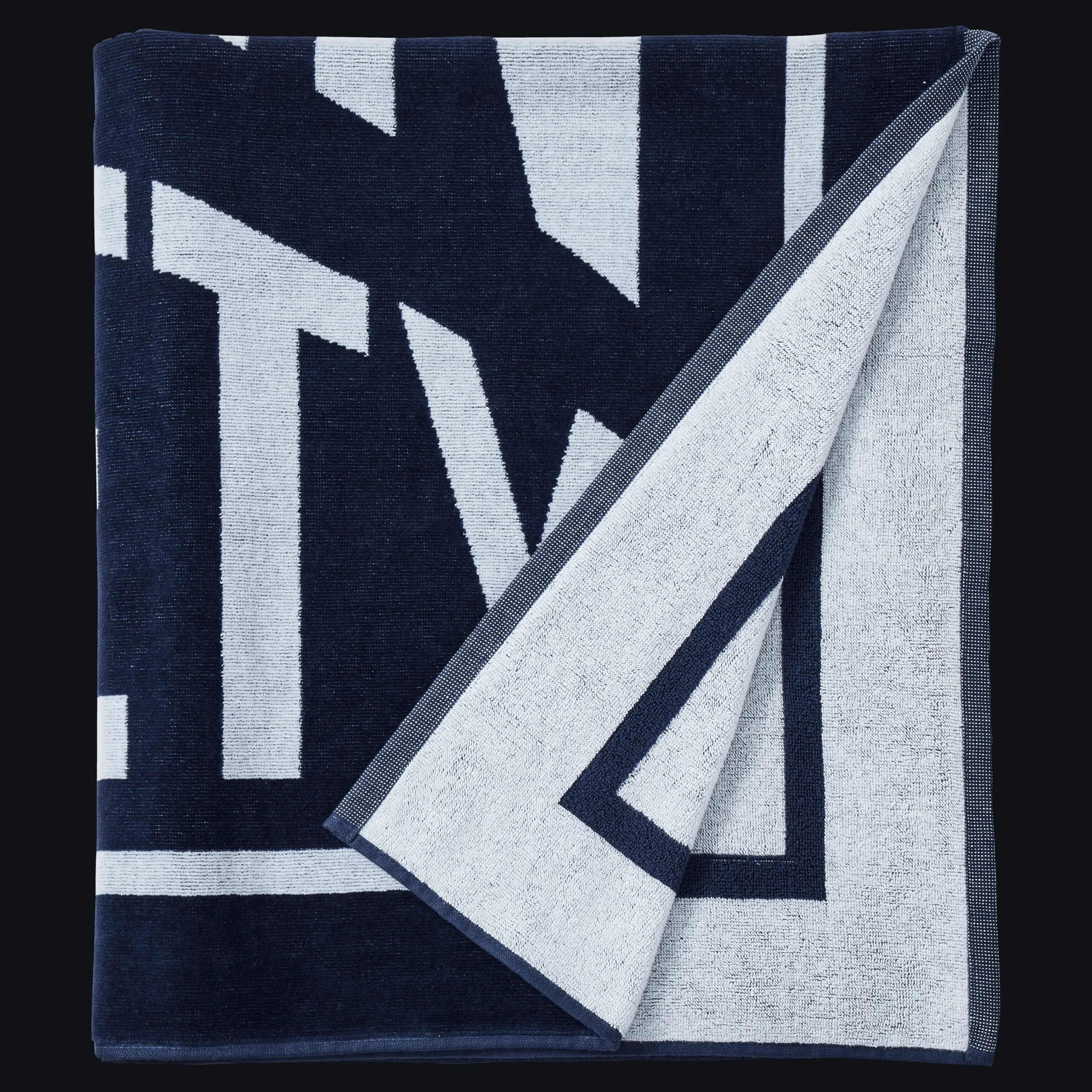 New Vilebrequin Logo Beach Towel - X Highsnobiety Deep Blue/Blue