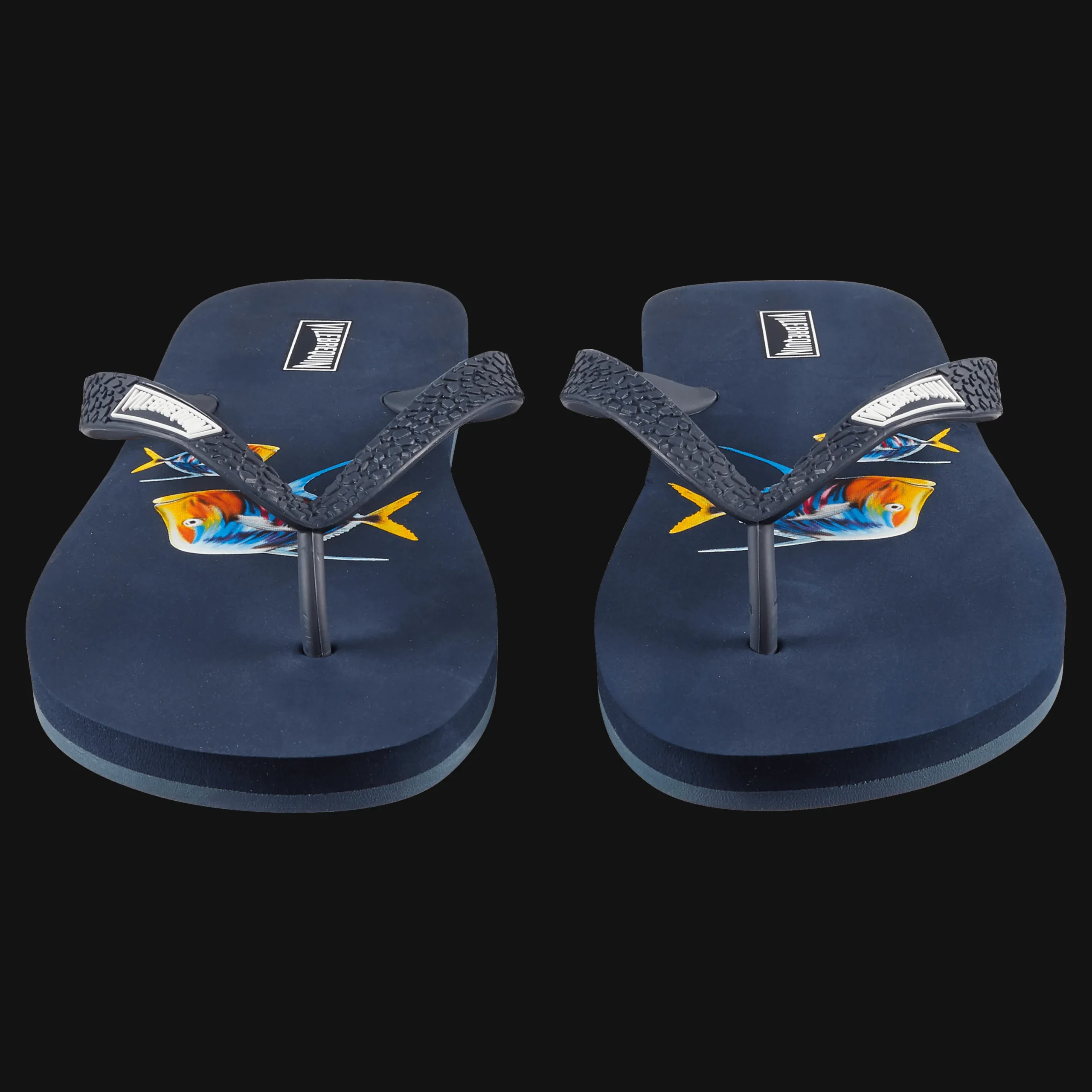 Best Sale Vilebrequin Men Beach Flip Flops Piranhas Navy/Blue