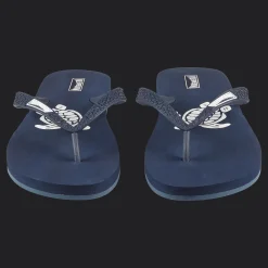 New Vilebrequin Men Beach Flip Flops Turtle Navy 2/Blue