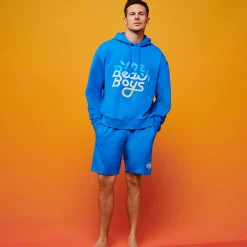Store Vilebrequin Men Bermuda Gradient Embroidered Logo - X The Beach Boys Earthenware/Blue