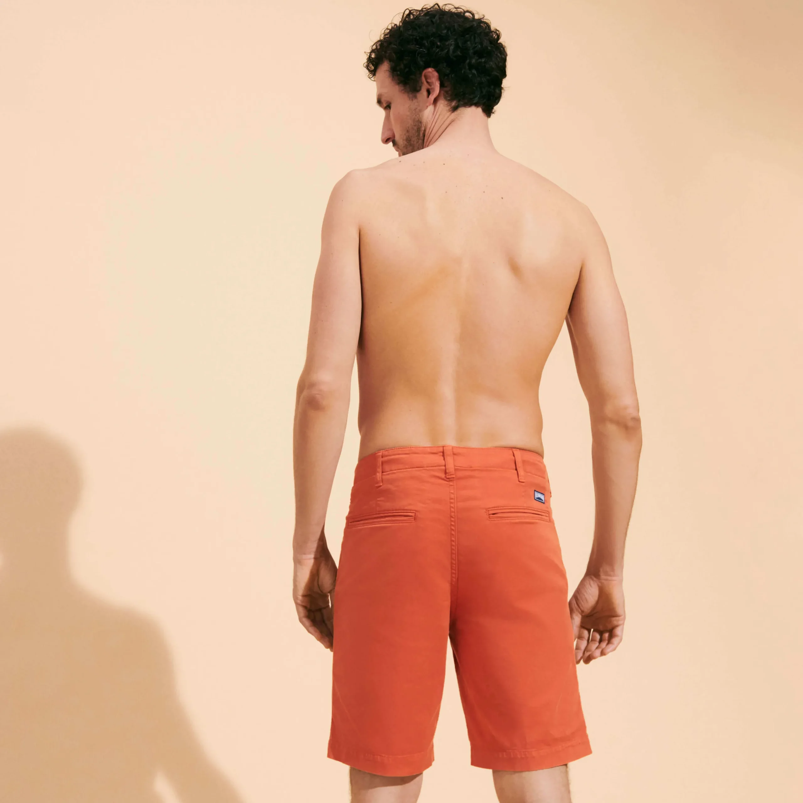 Sale Vilebrequin Men Bermuda Solid Rust/Orange