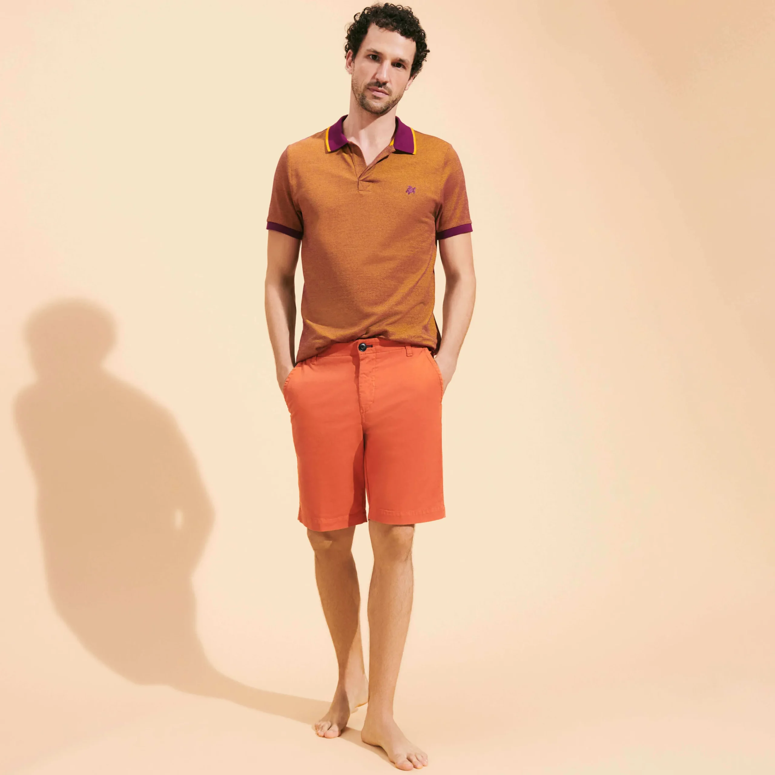 Sale Vilebrequin Men Bermuda Solid Rust/Orange