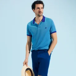 Cheap Vilebrequin Men Bermuda Solid Sea Blue/Blue