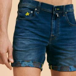 Outlet Vilebrequin Men Bermuda Trunks Carapaces Med Denim W2/Blue