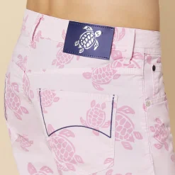 Cheap Vilebrequin Men Bermuda Trunks Ronde Des Tortues Tea Pink/Pink