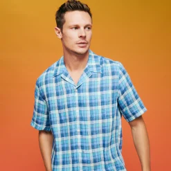 Online Vilebrequin Men Bowling Shirt Checks - X The Beach Boys Navy/Blue