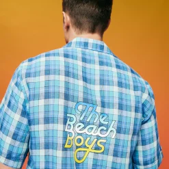 Online Vilebrequin Men Bowling Shirt Checks - X The Beach Boys Navy/Blue