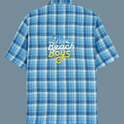 Online Vilebrequin Men Bowling Shirt Checks - X The Beach Boys Navy/Blue