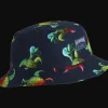 Best Vilebrequin Men Bucket Hat Tortues Rainbow Multicolor - X Kenny Scharf Navy/Blue