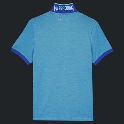 Best Sale Vilebrequin Men Changing Cotton Pique Polo Shirt Solid Azure/Blue