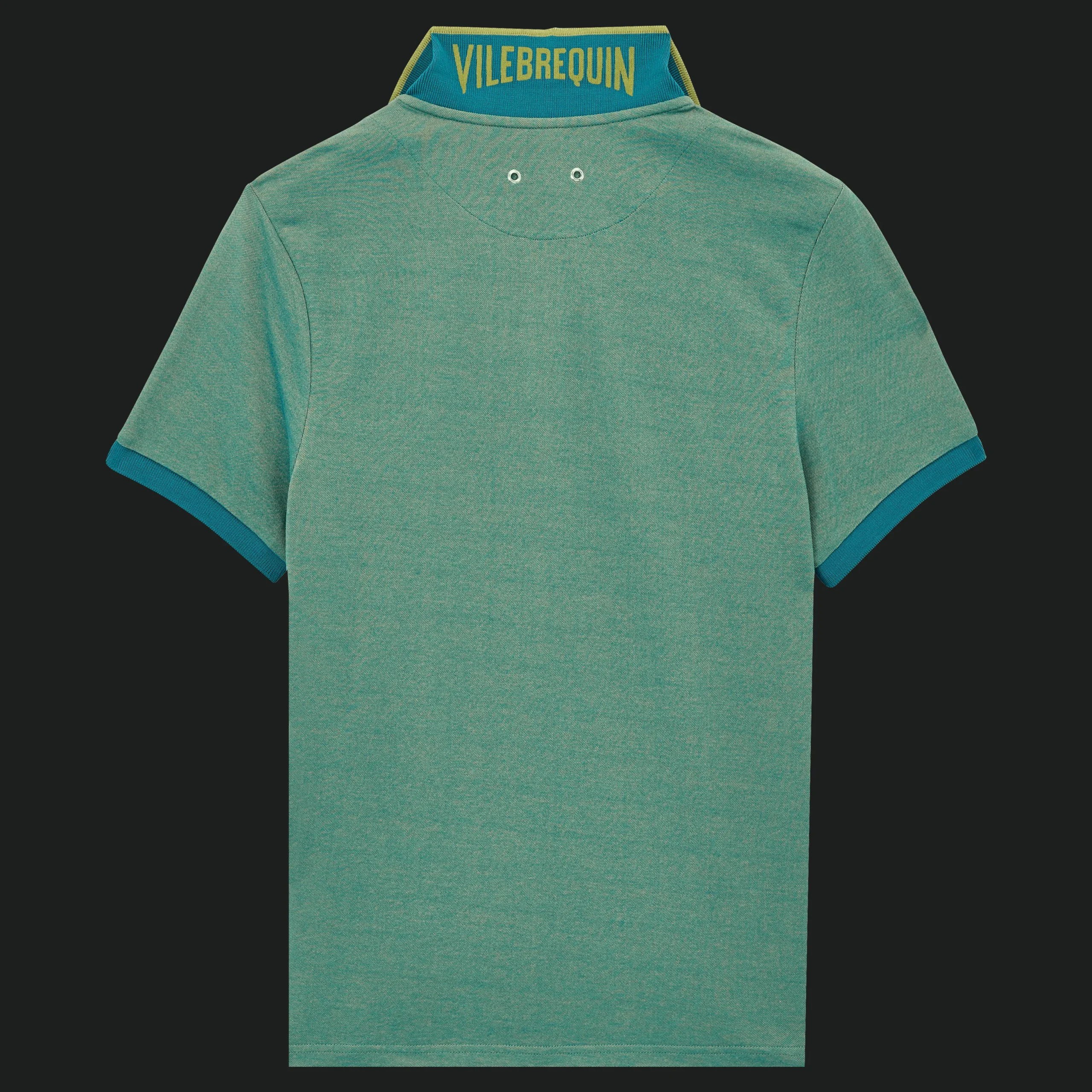 Shop Vilebrequin Men Changing Cotton Pique Polo Shirt Solid Linden/Green