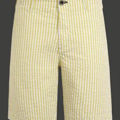 Best Vilebrequin Men Chino Bermuda Ultra-Light Seersucker Apple/Green