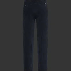 Fashion Vilebrequin Men Corduroy Large Lines Jogging Pants Solid Navy/Blue