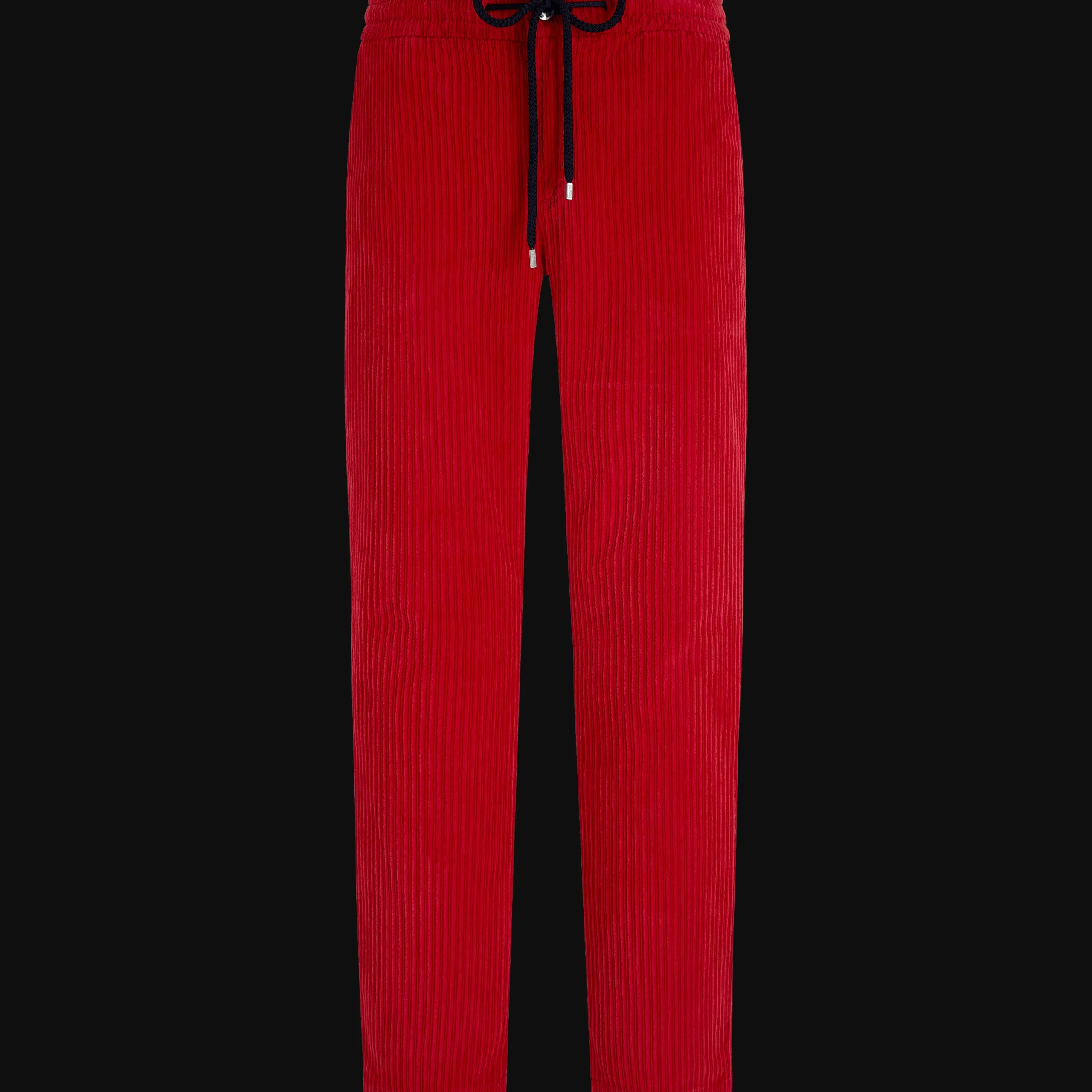 Discount Vilebrequin Men Corduroy Large Lines Jogging Pants Solid Red/Red