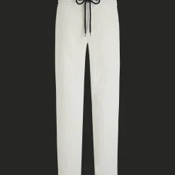 Cheap Vilebrequin Men Corduroy Large Lines Jogging Pants Solid Off White/White