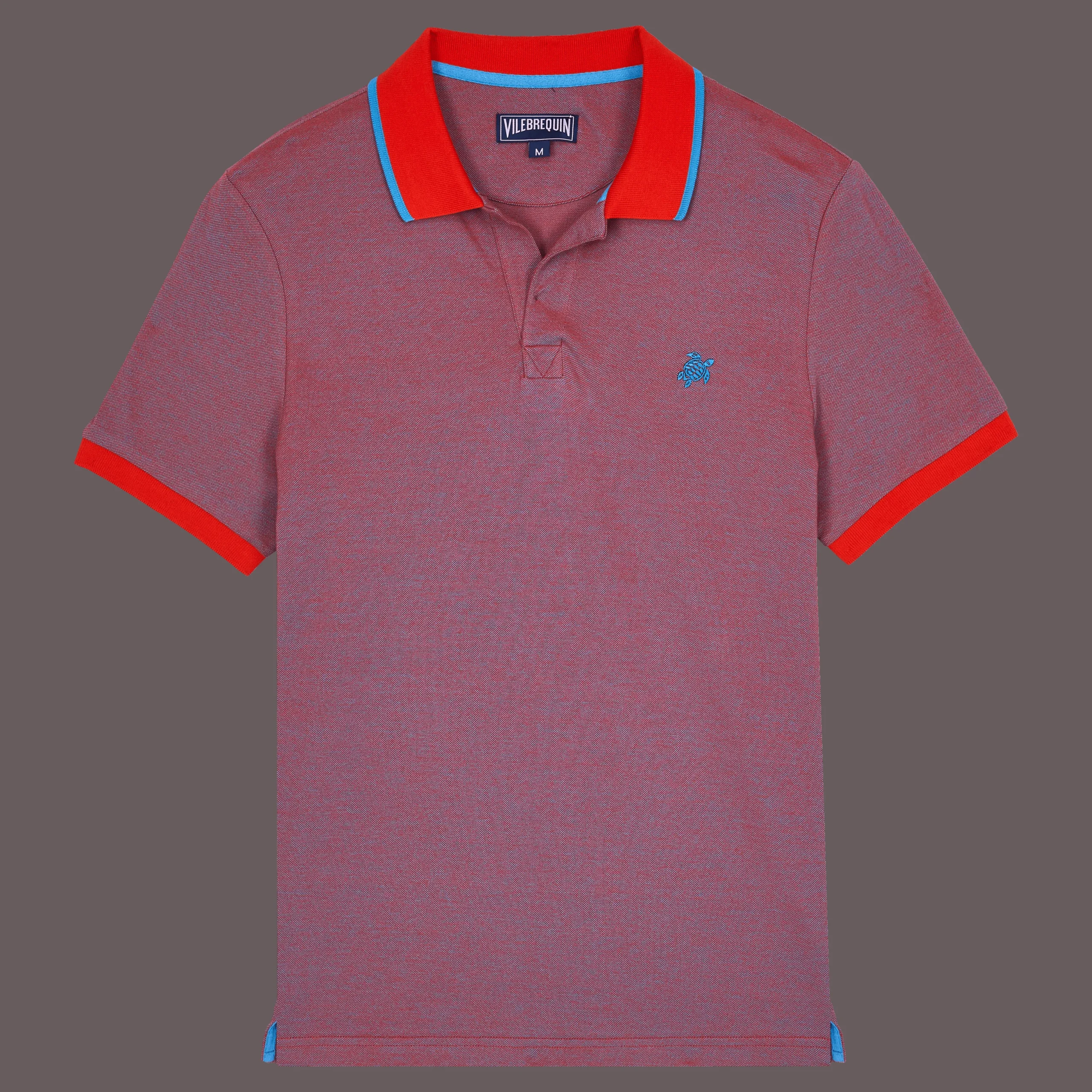 Cheap Vilebrequin Men Cotton Changing Color Pique Polo Shirt Earthenware/Blue