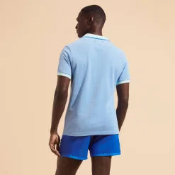 Flash Sale Vilebrequin Men Cotton Changing Color Pique Polo Shirt Thalassa/Blue