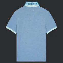 Flash Sale Vilebrequin Men Cotton Changing Color Pique Polo Shirt Thalassa/Blue