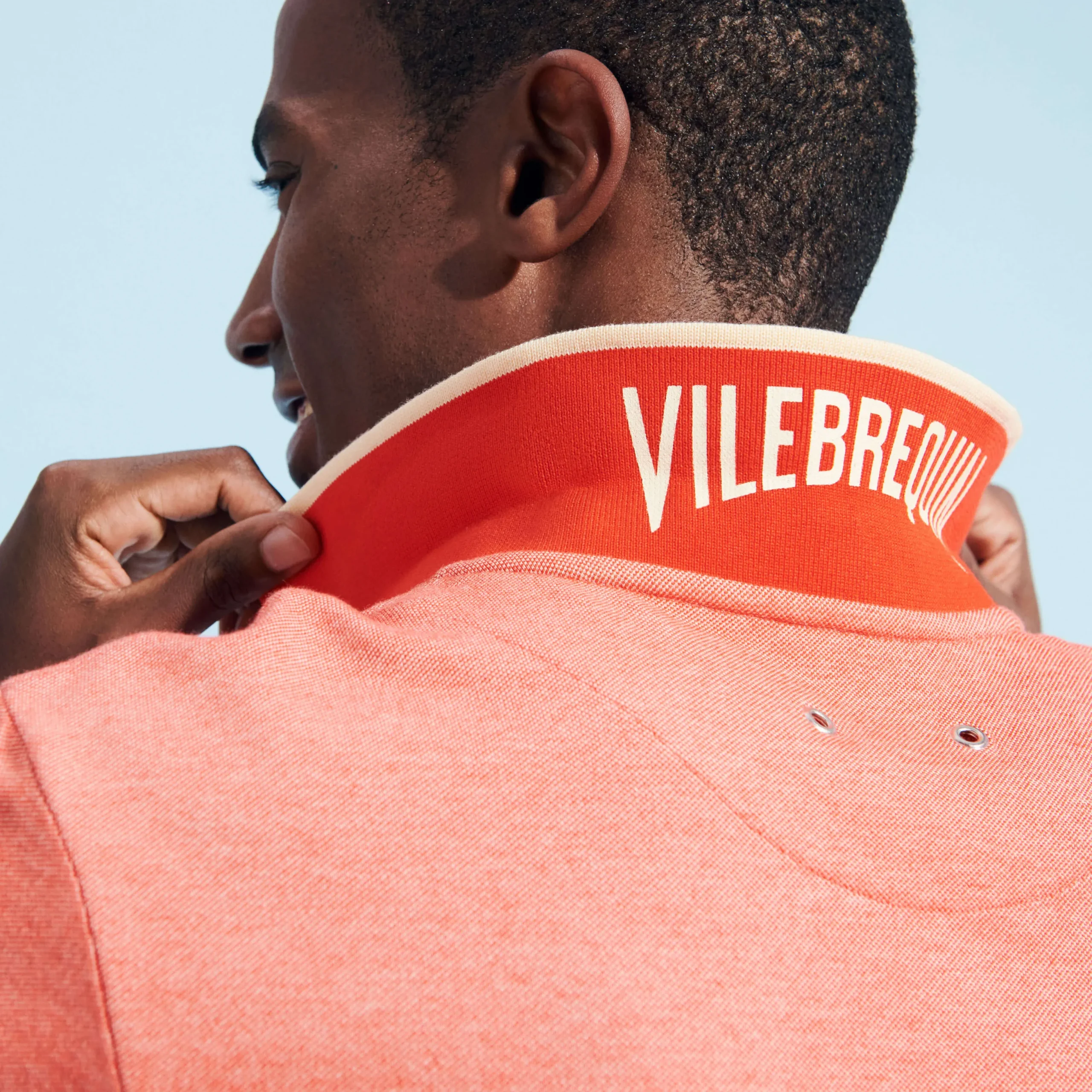 Store Vilebrequin Men Cotton Changing Color Pique Polo Shirt Poppy Red/Red