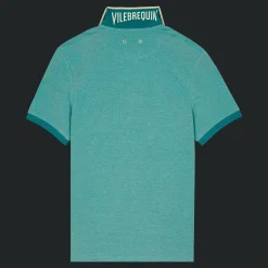 Best Vilebrequin Men Cotton Changing Color Pique Polo Shirt Emerald/Green