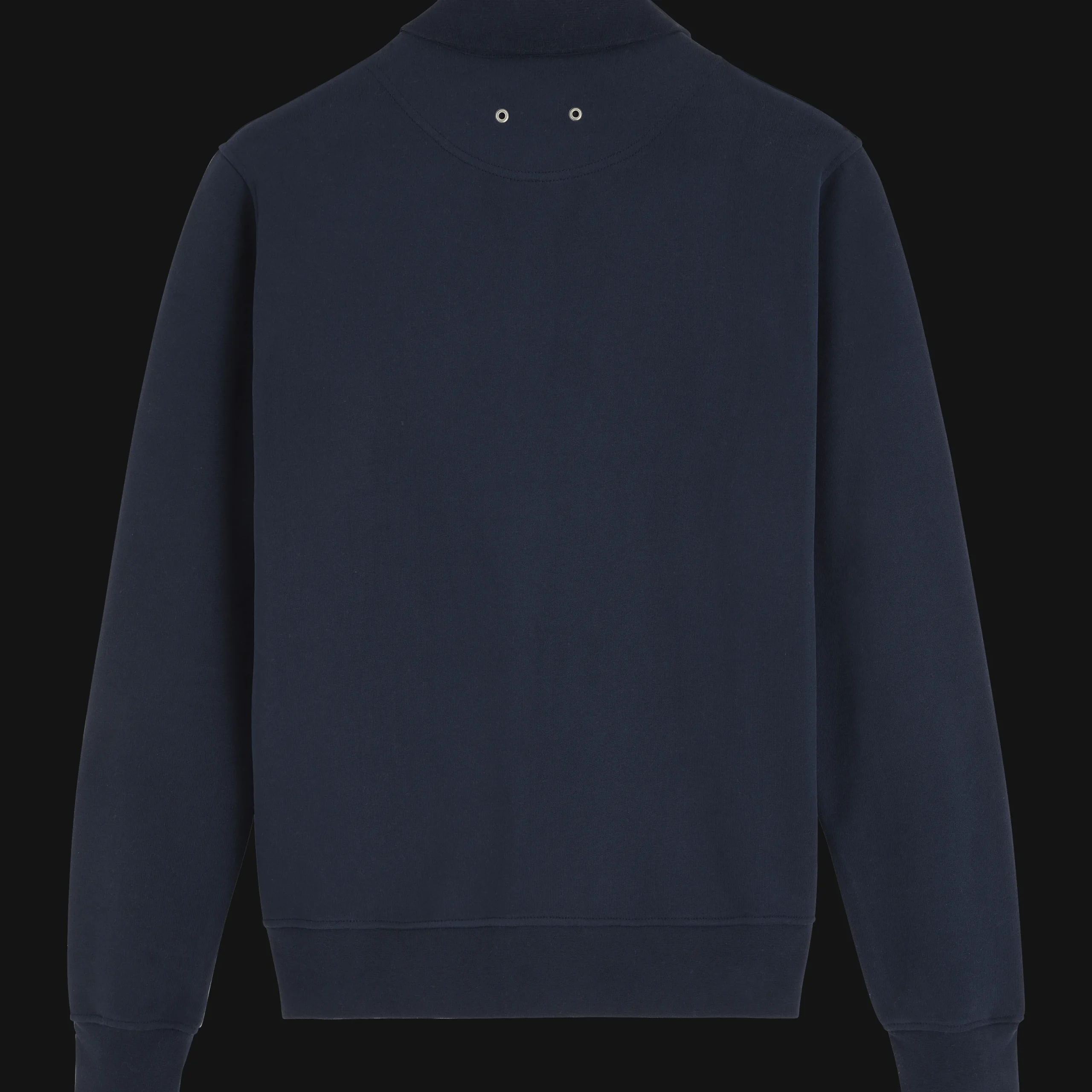 Store Vilebrequin Men Cotton Front Zip Sweatshirt Neo Medusa Brode Navy/Blue