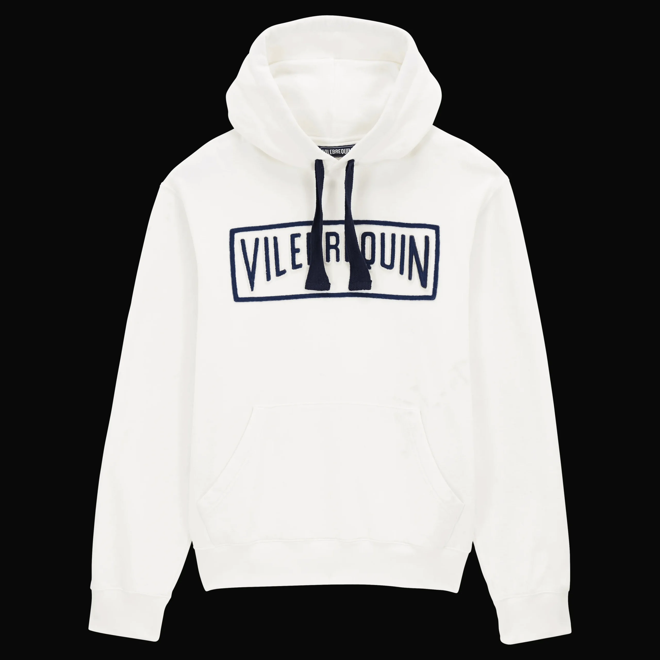Online Vilebrequin Men Cotton Hoodie Sweatshirt Solid Off White/White