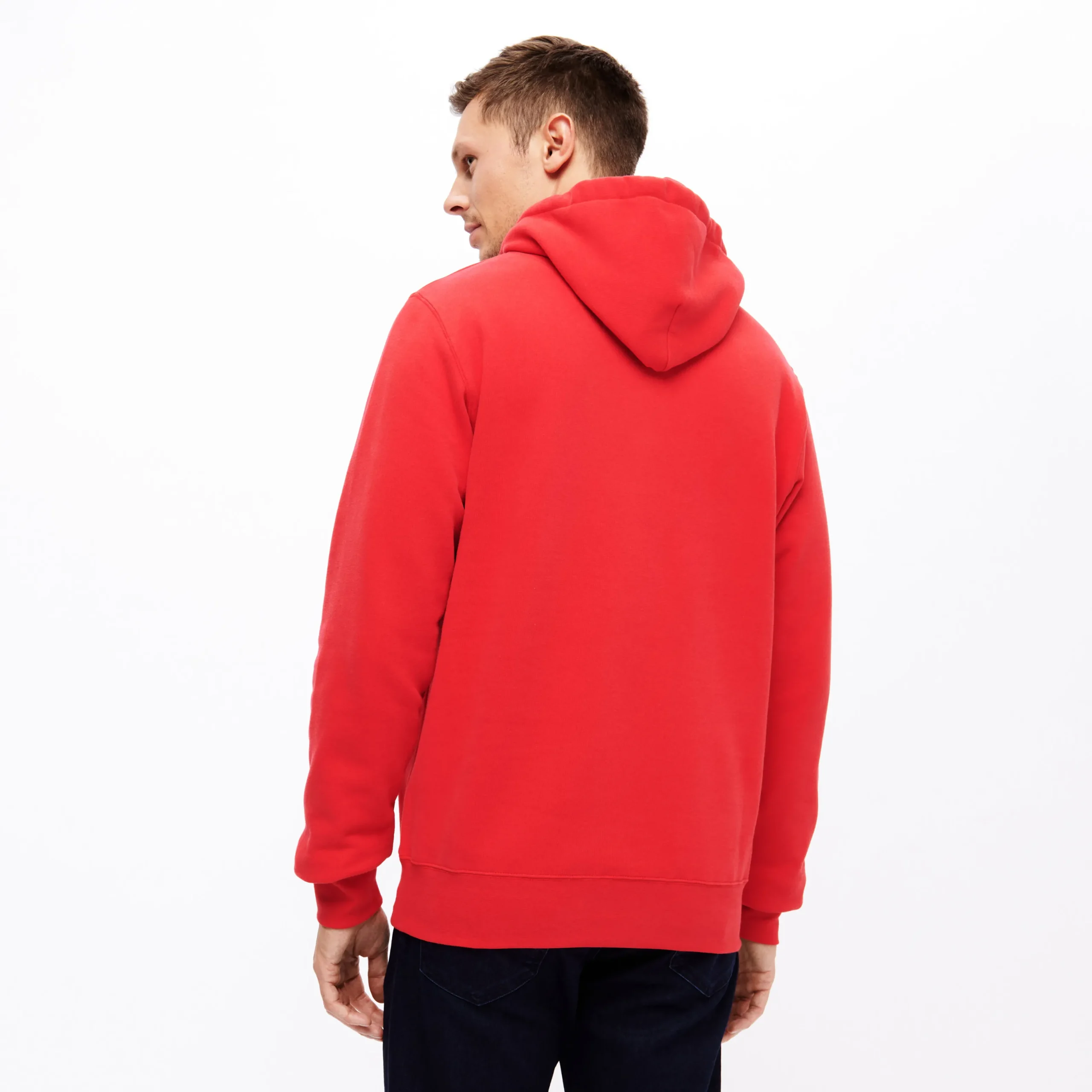 Clearance Vilebrequin Men Cotton Hoodie Sweatshirt Solid Burgundy/Red