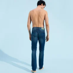 Shop Vilebrequin Men Cotton Jeans 5-Pockets Sud Med Denim W2/Blue