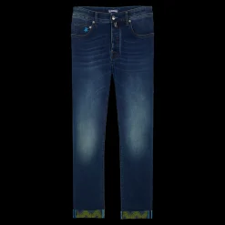 Shop Vilebrequin Men Cotton Jeans 5-Pockets Sud Med Denim W2/Blue