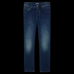 Shop Vilebrequin Men Cotton Jeans 5-Pockets Sud Med Denim W2/Blue
