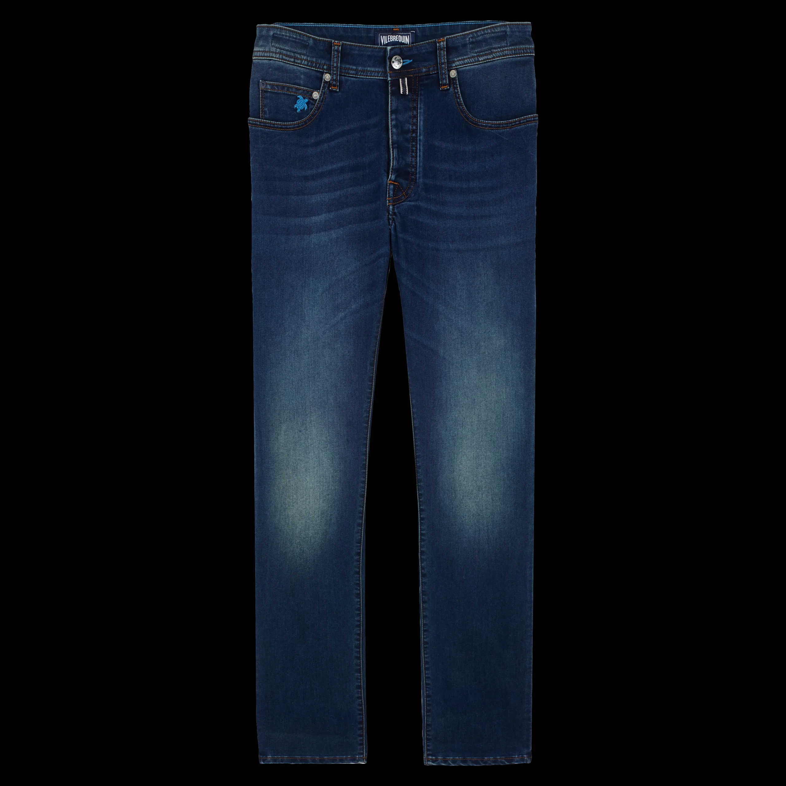 Shop Vilebrequin Men Cotton Jeans 5-Pockets Sud Med Denim W2/Blue