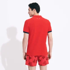 Sale Vilebrequin Men Cotton Pique Polo Shirt Solid Poppy Red/Red