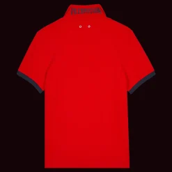 Sale Vilebrequin Men Cotton Pique Polo Shirt Solid Poppy Red/Red