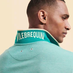 Sale Vilebrequin Men Cotton Pique Polo Shirt Solid Emerald/Green