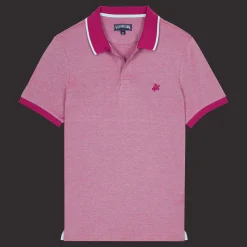 Flash Sale Vilebrequin Men Cotton Pique Polo Shirt Solid Crimson Purple/Red