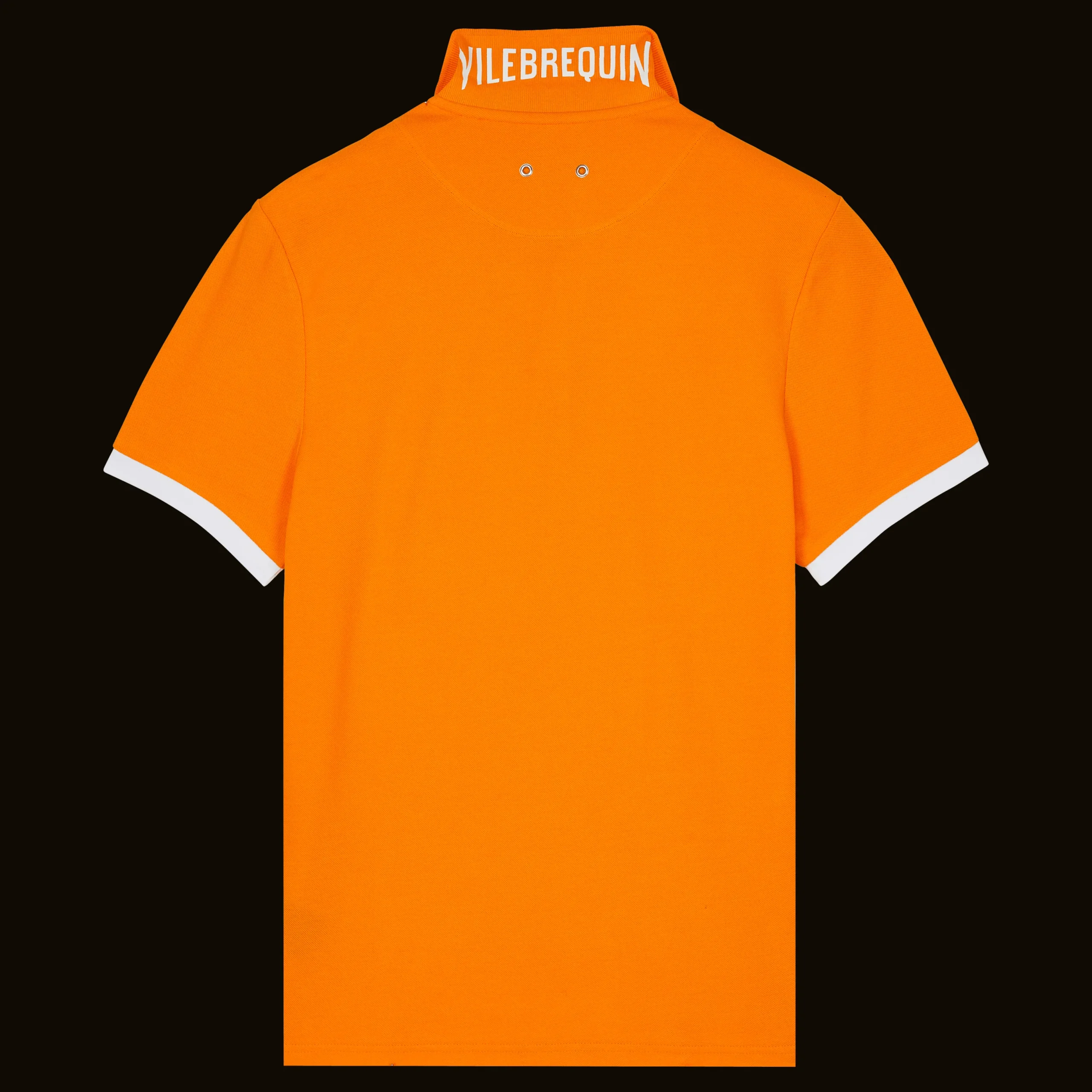 Flash Sale Vilebrequin Men Cotton Pique Polo Shirt Solid Carrot/Orange