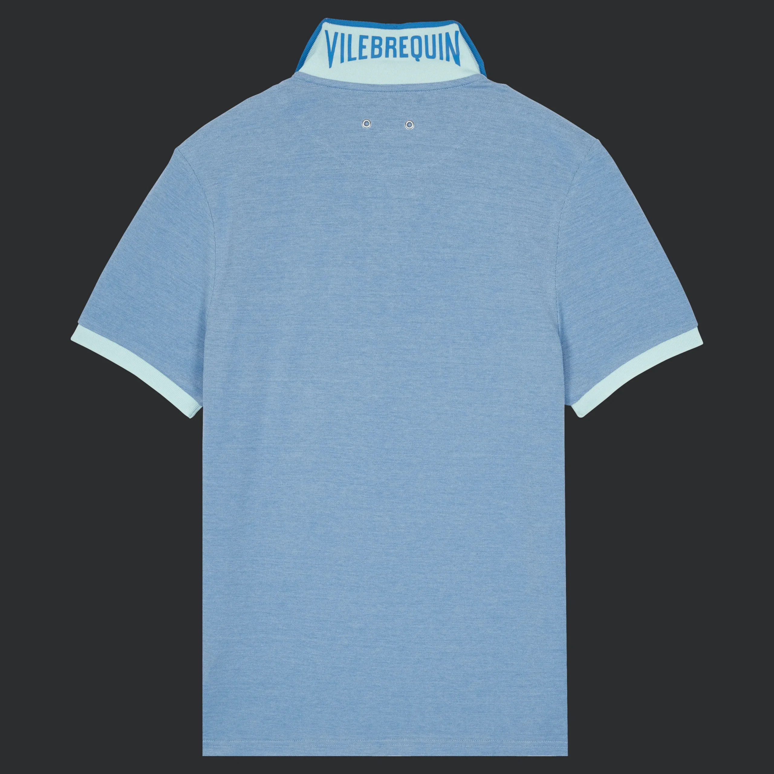 Store Vilebrequin Men Cotton Pique Polo Shirt Solid Thalassa/Blue