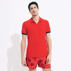 Flash Sale Vilebrequin Men Cotton Pique Polo Shirt Solid Poppy Red/Red