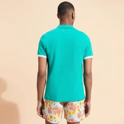 Sale Vilebrequin Men Cotton Pique Polo Shirt Solid Tropezian Green/Green