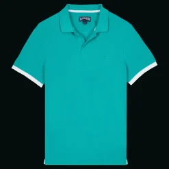 Sale Vilebrequin Men Cotton Pique Polo Shirt Solid Tropezian Green/Green