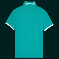 Sale Vilebrequin Men Cotton Pique Polo Shirt Solid Tropezian Green/Green