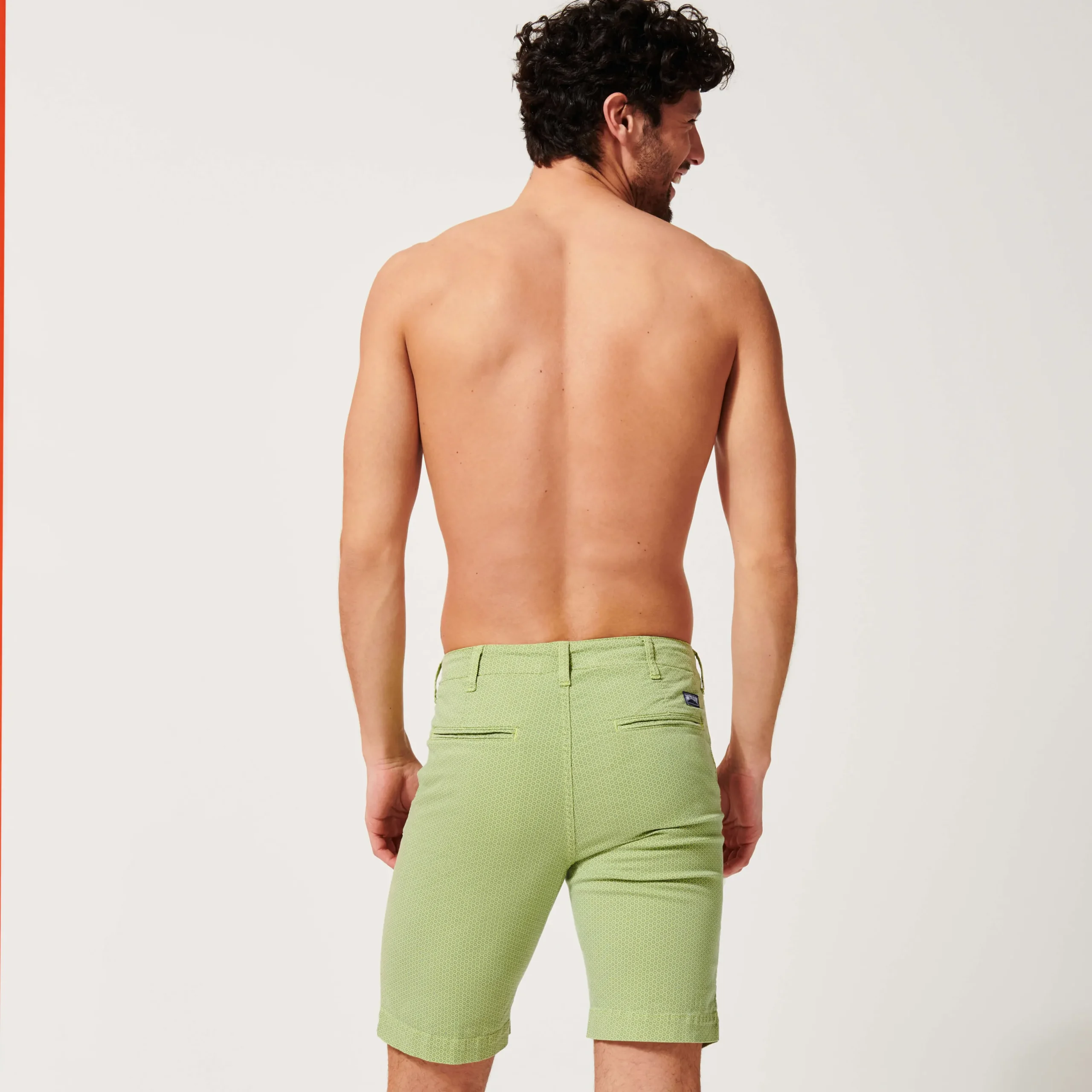 Online Vilebrequin Men Cotton Printed Bermuda Shorts Micro Flower Lemongrass/Green
