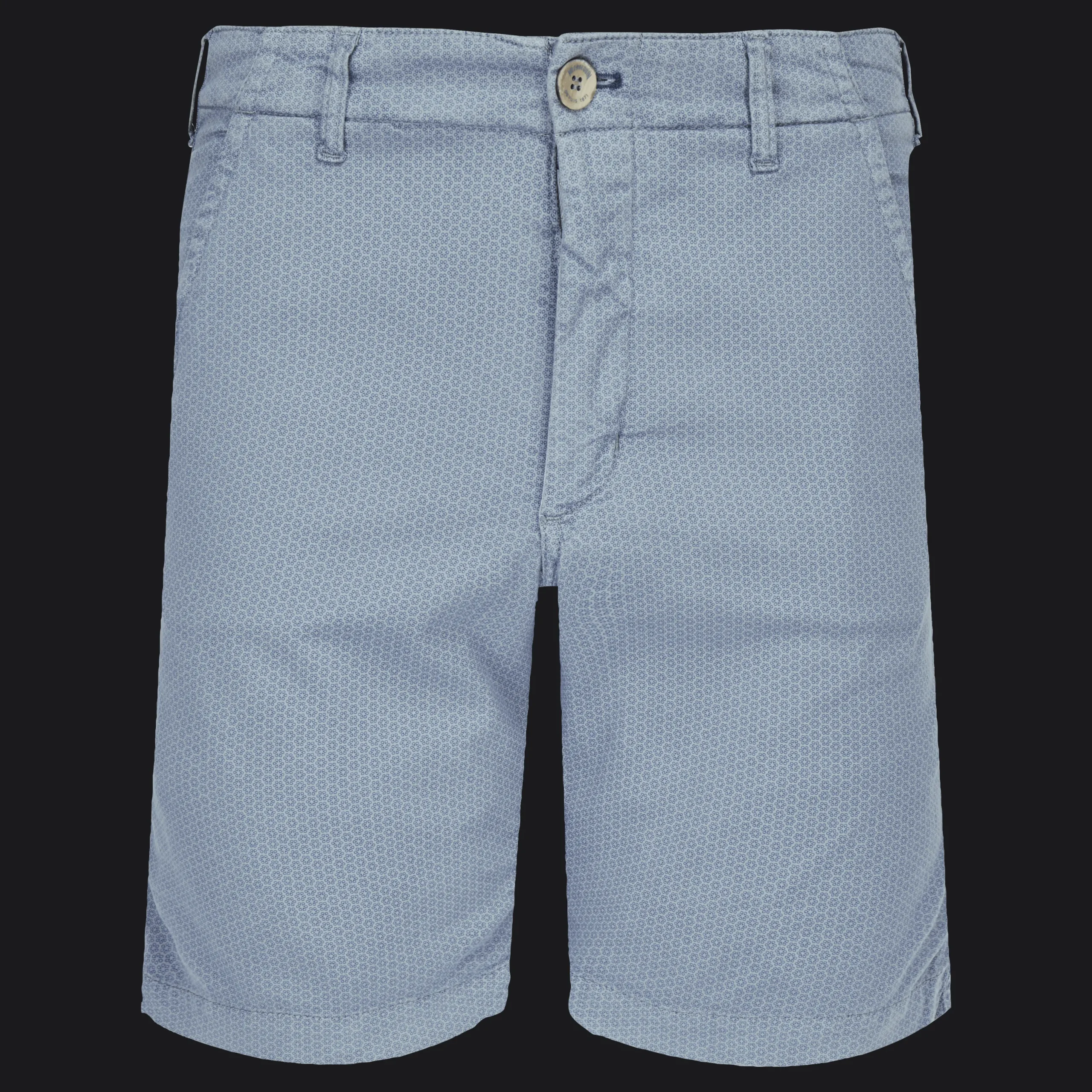 Clearance Vilebrequin Men Cotton Printed Bermuda Shorts Micro Flower Grey Metal/Grey