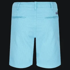 Fashion Vilebrequin Men Cotton Printed Bermuda Shorts Micro Flower Lagoon/Blue